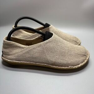 VIBAe VIBA Zuma Linen Mule Sand dollar Shoe Flats Unisex US Mens 9 Handmade